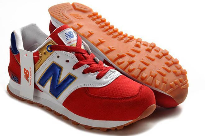 Women's new balance ML574 Road to London 2012 Olympic pack Red White Blue Shoes 