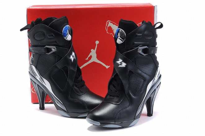 Nike Air Jordan VIII 8 Heels Black 