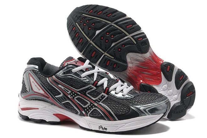 Men's Asics Gel TN805 Cushioning Black Red Running Shoes 