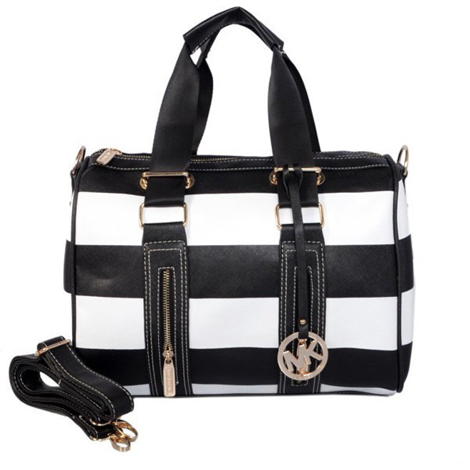 Michael Kors Grayson Striped Large Satchel Bag 