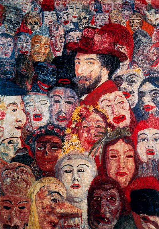 James Ensor: Self-Portrait with Masks (1899)