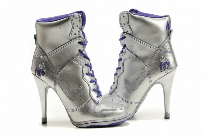 Nike Dunk SB High Heels Silver/Purple