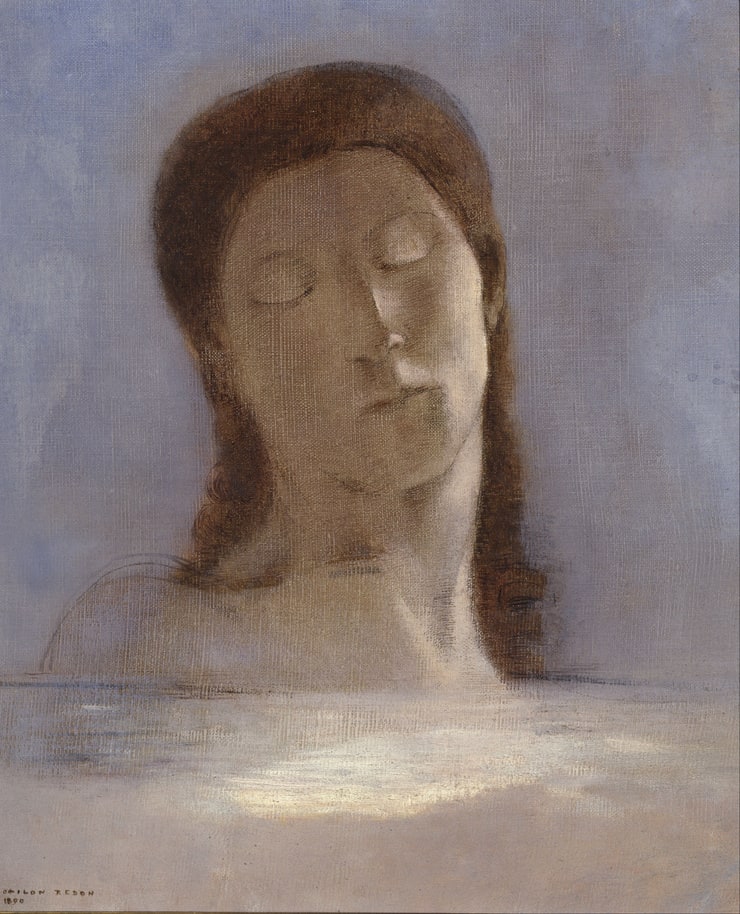 Odilon Redon : Closed eyes 1890