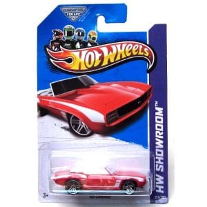 Hot Wheels 2013 '69 Camaro Convert. (Red and White) HW SHOWROOM #197/250