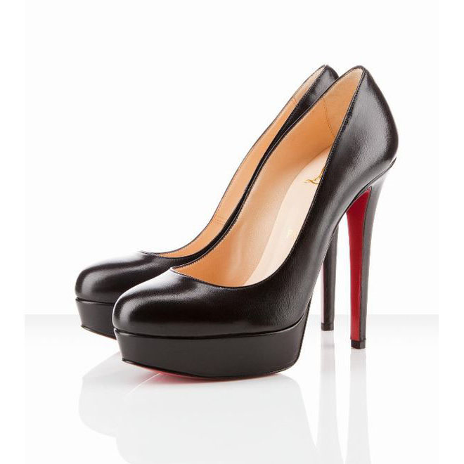 Christian Louboutin Bianca 140mm Platform Leather Pumps Black