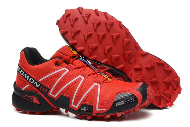 Mens Salomon Speedcross 3 Outdoor Athletic Running Sports Shoe red black