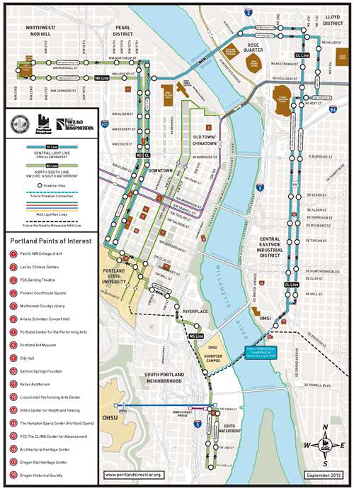 Streetcar Route Map