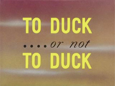 To Duck... or Not to Duck