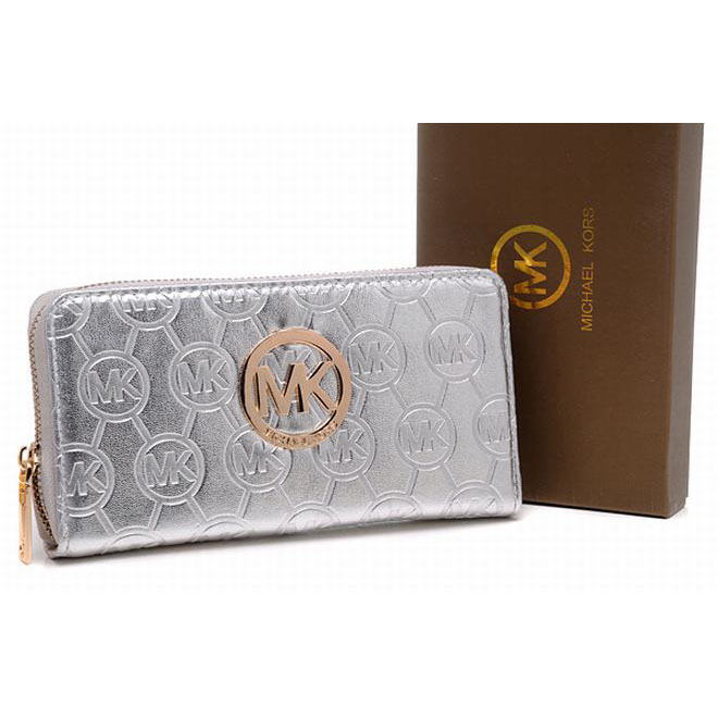 Michael Kors Wallet Jet Set Monogram Silvery