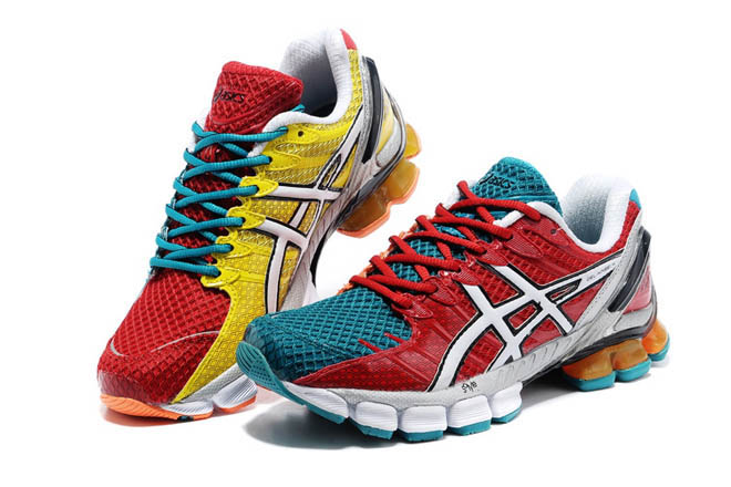 Mens Asics Gel Kinsei 4 Orange Red DarkBlue Shoes