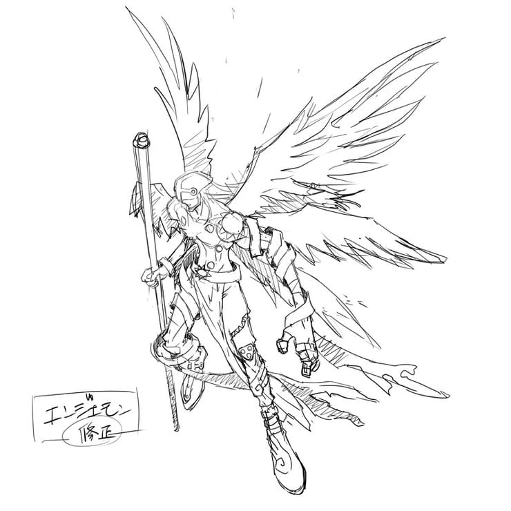 angemon coloring pages