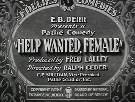 Help Wanted, Female                                  (1931)
