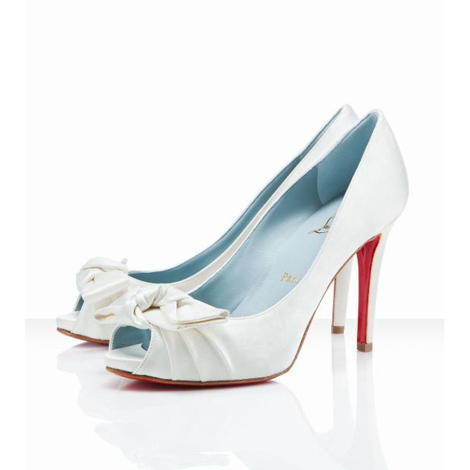 Christian Louboutin Madame Butterfly 100mm Pumps Off White