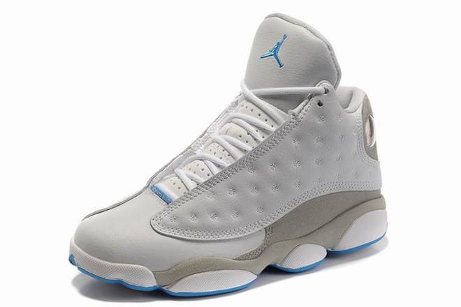 Nike Air Jordan Retro 13 XIII White Neutral Grey University Blue Mens Shoes