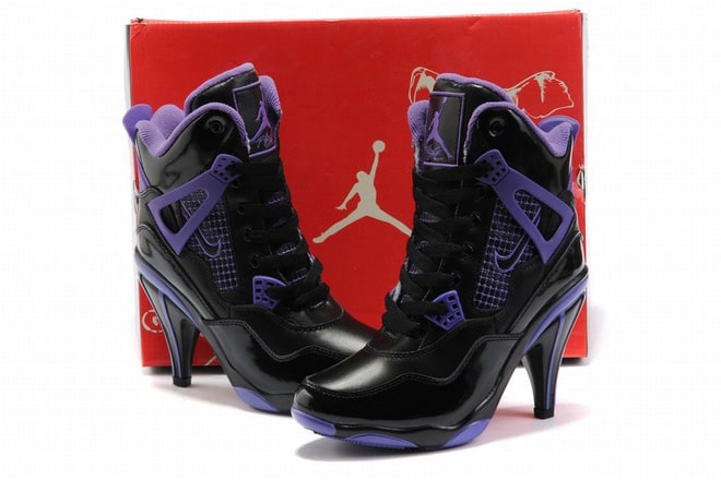 Nike Air Jordan 4 Heels (Black/Purple)