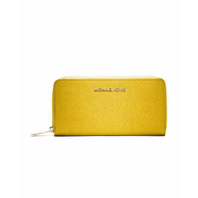 Citrus Michael Kors Jet Set Saffiano Continental Wallet