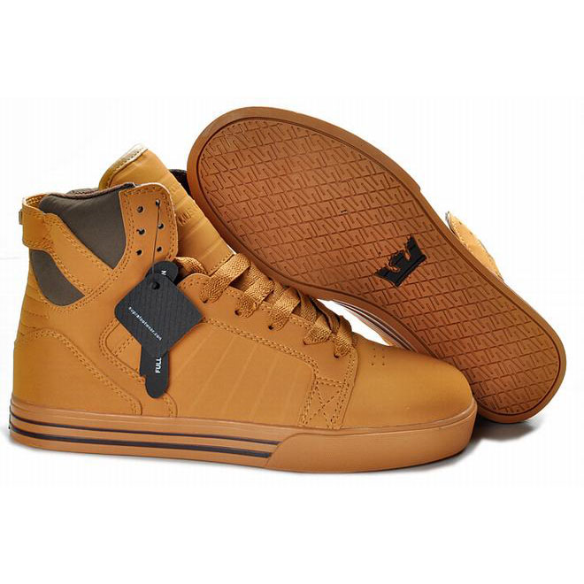 New Supra Skytop High Tops Brown Men Shoes