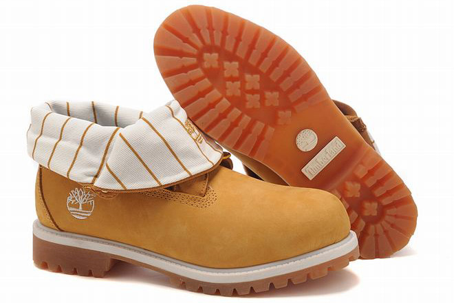 Womens Roll Top Timberland Boot Wheat White Waterproof