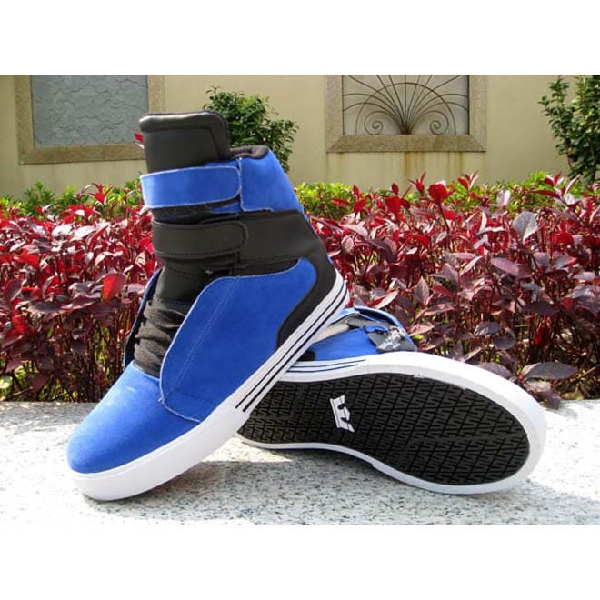 Picture of High Top Supra Shoes Blue and Black - Men Tk Society Sneakers