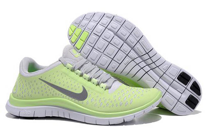 Nike Free 3.0 V4 Running Shoe Liquid Lime Reflective Silver White Women