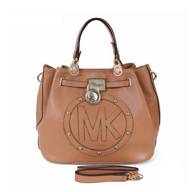 Michael Kors Logo Large Tan Satchel Bags