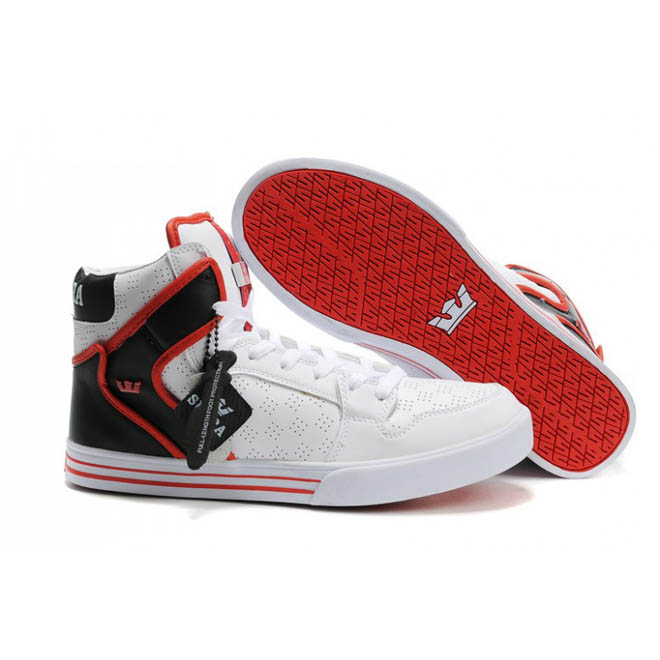 Supra Vaider Black White Color Feature High Footwear Mens