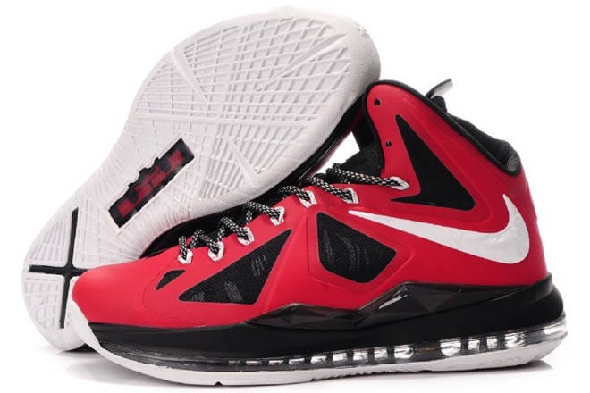 Nike Air Zoom Lebron X Men Sports Shoes - Black and Red and White
