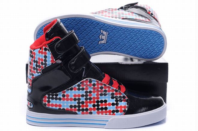 Supra Tk Society High Tops Black/Red/White Kid's