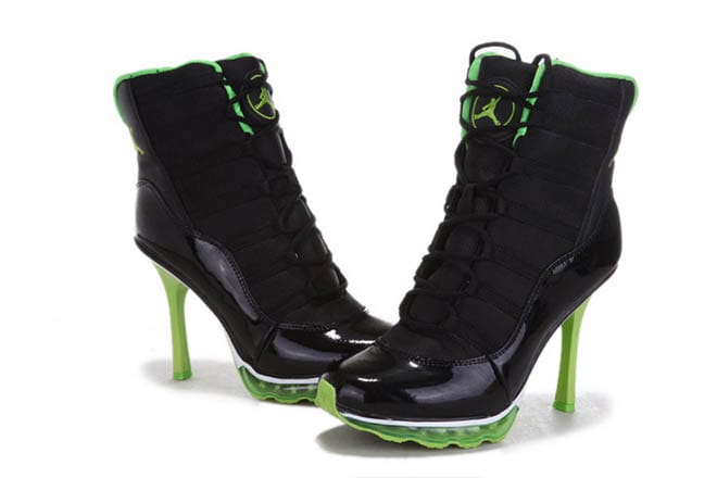 Michael Jordan 11 Air Max Black & Green Colorways High Heels