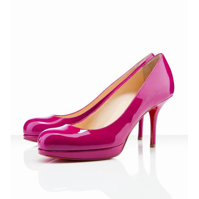 Christian Louboutin Prorata 90mm Patent Leather Pumps Framboise