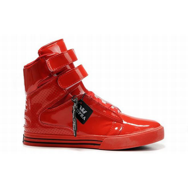 women supra tk leather red skate high trainer