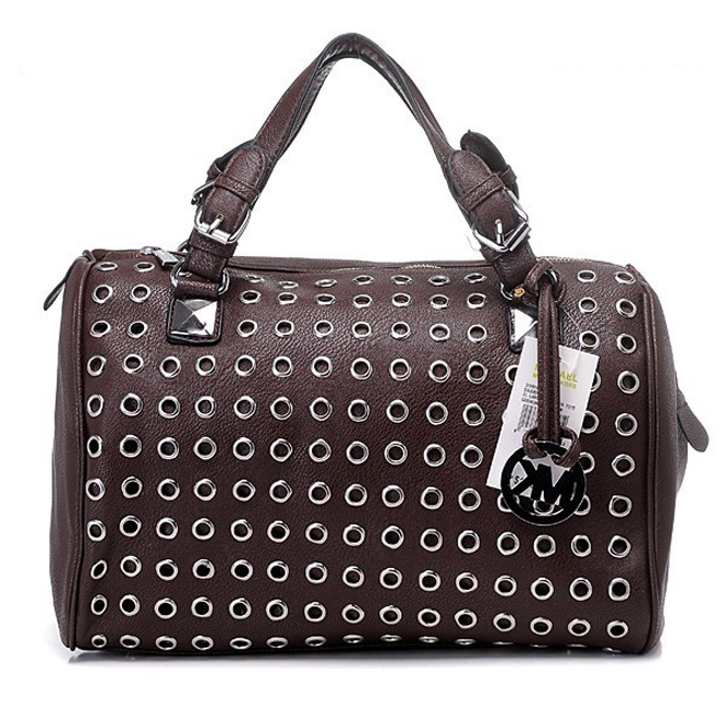 Michael Kors Grayson Grommet Large Coffee Satchel Bag