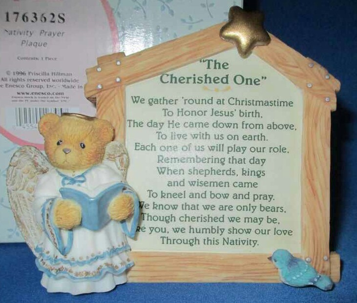 Cherished Teddies - Nativity Prayer Plaque