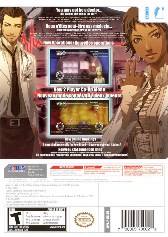 Trauma Center: New Blood