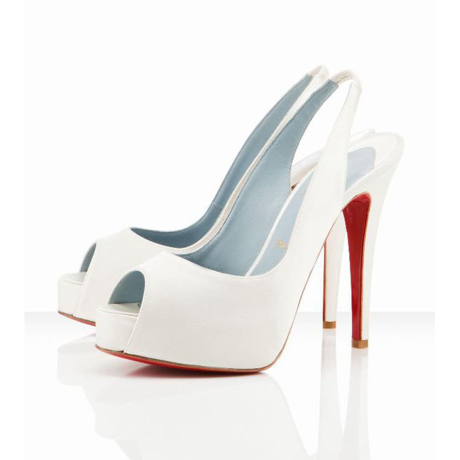 Christian Louboutin So Private Slingbacks (White) Christian Louboutin So Private Slingbacks (White)