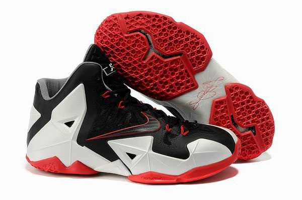 LeBron 11 Black White Red Nike Mens Size Shoe