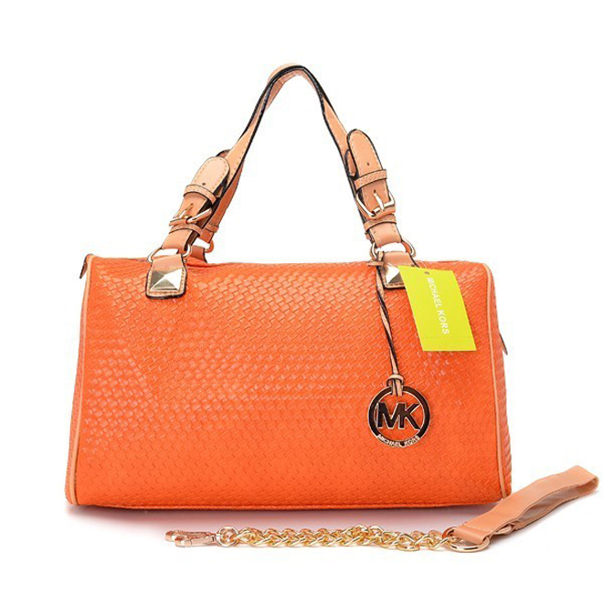 Michael Kors Grayson Large Orange Satchel Bag