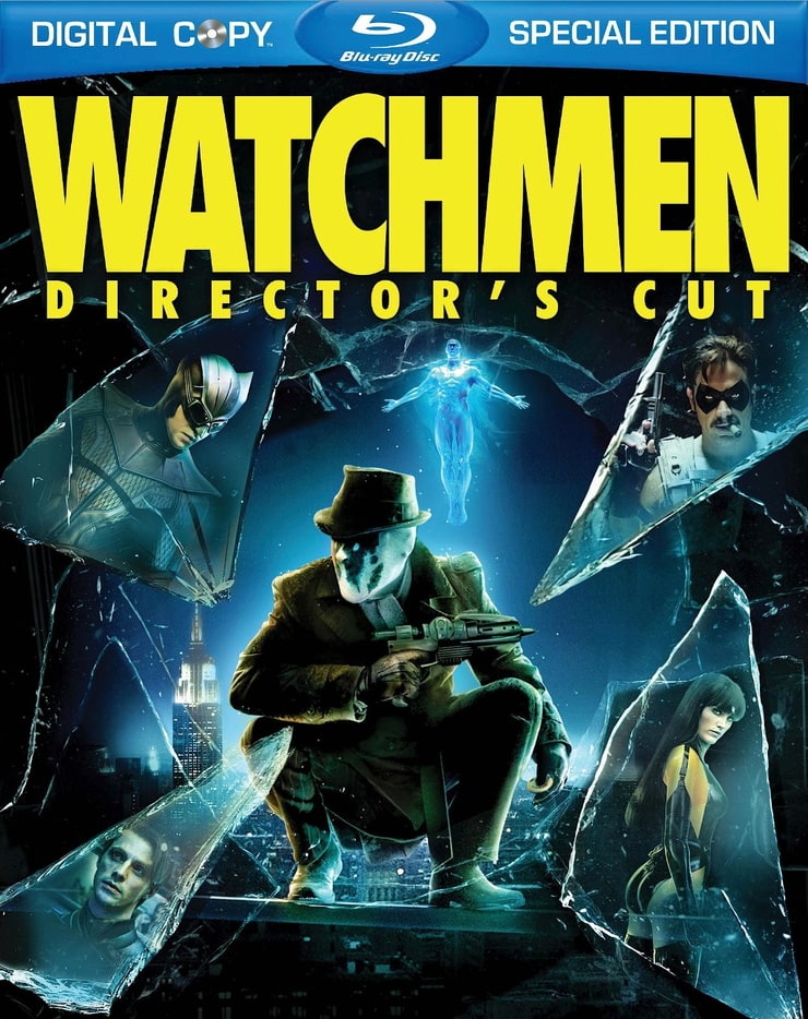 Хранители режиссерская версия. Хранители / Watchmen (2009) Зак Снайдер (фантастика, экранизация, комикс). Watchmen 2009 Blu-ray. Хранители обложка. Хранители Ultimate Cut.