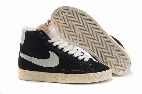 Nike Womens Blazer Hi Vintage Suede Trainers Black Casual Shoes