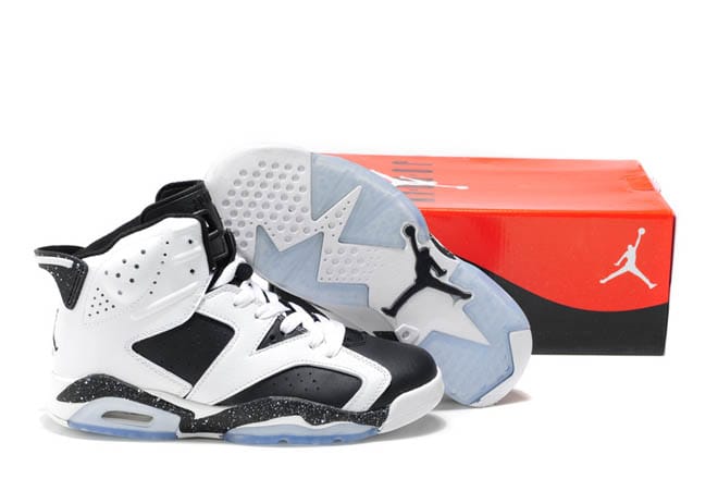 Leather Retro Michael Shoes Jordan 6 On Sale White & Black