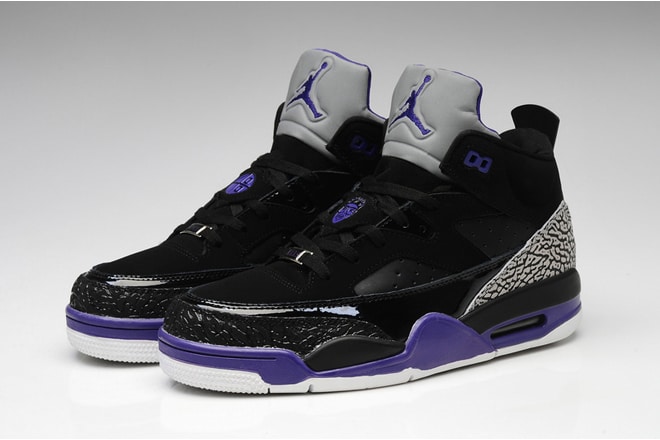 Men Jordan Low Basketball Shoes with Black Grape ICE White - Jordan Son Of Mars Low Style
