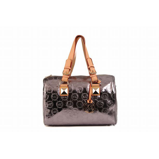 Michael Kors Grayson Satchels Monogram Rose Golden