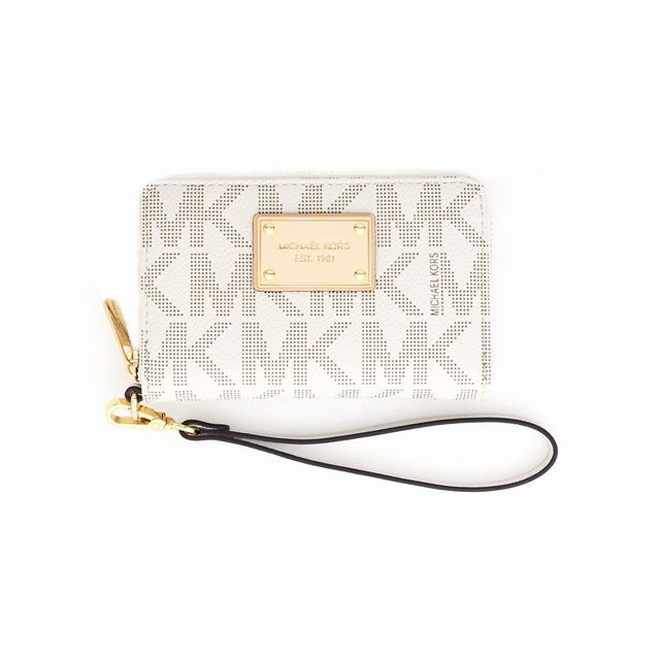 Vanilla PVC Michael Kors iPhone 5, 4S, and 4 Multifunction Logo Phone Case