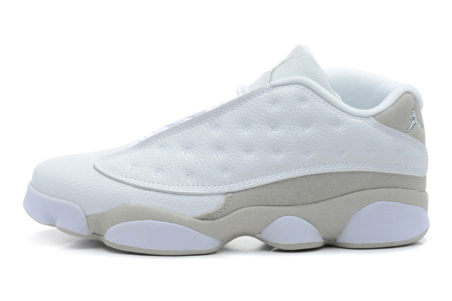 White/Grey-Nike Jordan XIII (13) Low Cut Men-Retro-Sneakers
