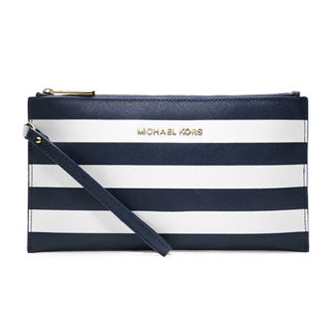 MICHAEL Michael Kors Bags Large Jet Set Striped Zip Pouch