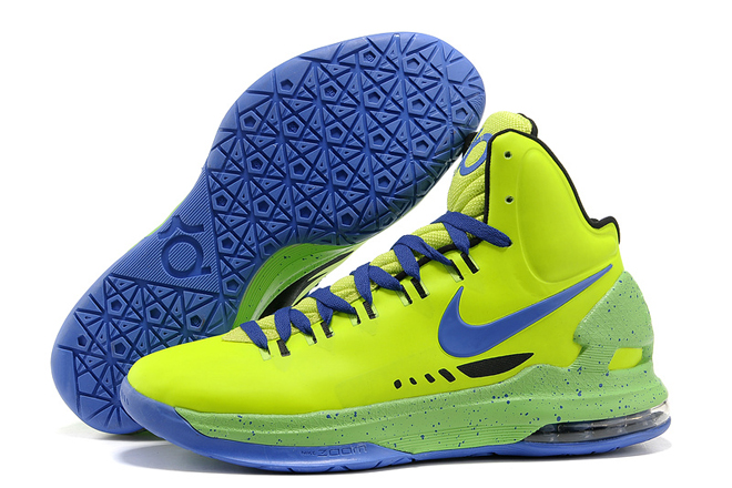 Nike Zoom KD V iD Volt Blue Black Kevin Durant Sport Shoes