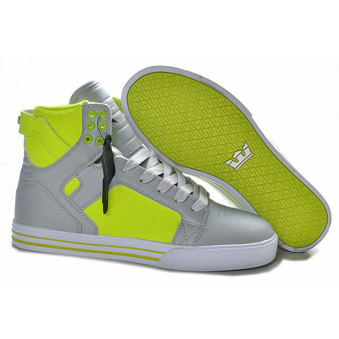 New Supra Skytop High Tops Grey Green Men Shoes