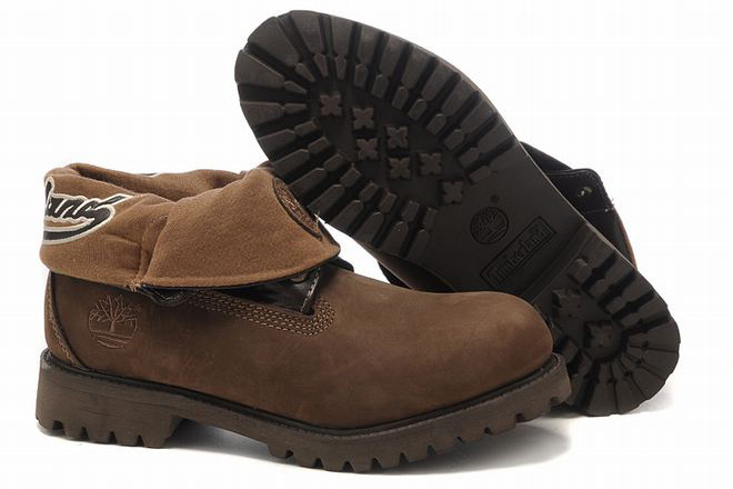 Roll Top Timberland Boots With High Help Turn Over The Side