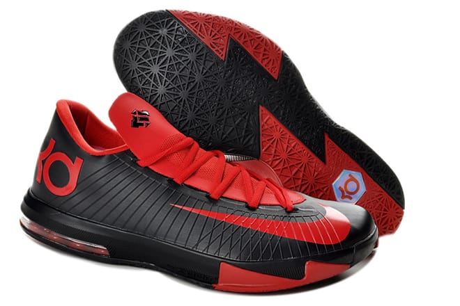 Kevin Durant 6 Low Mens Basketball Shoes Red And Black