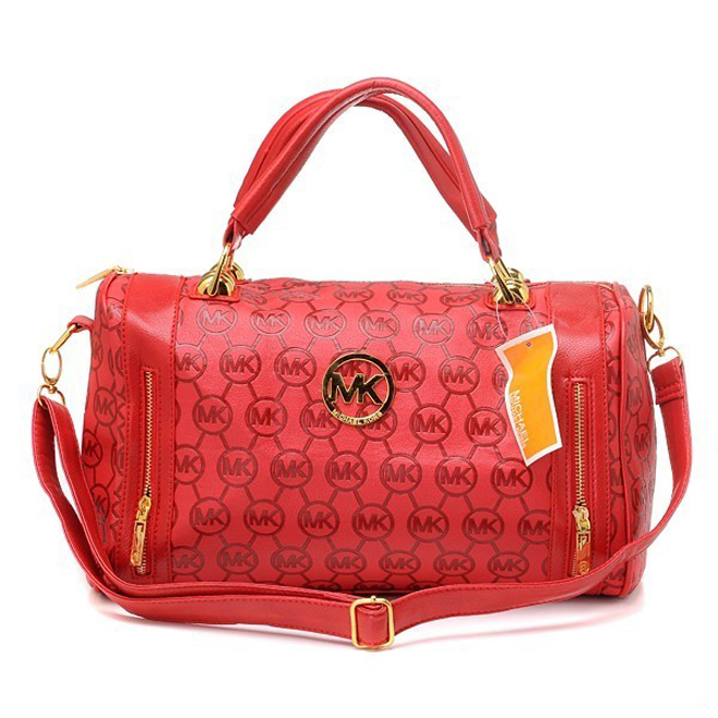 Michael Kors Logo Monogram Large Red Satchel Bags